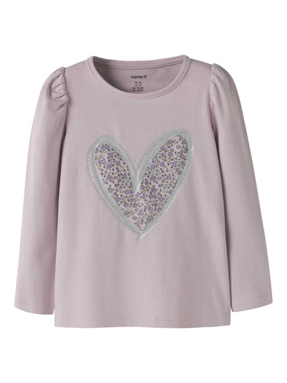 T-shirt rosa con stampa decorativa floreale per bambini e bambine