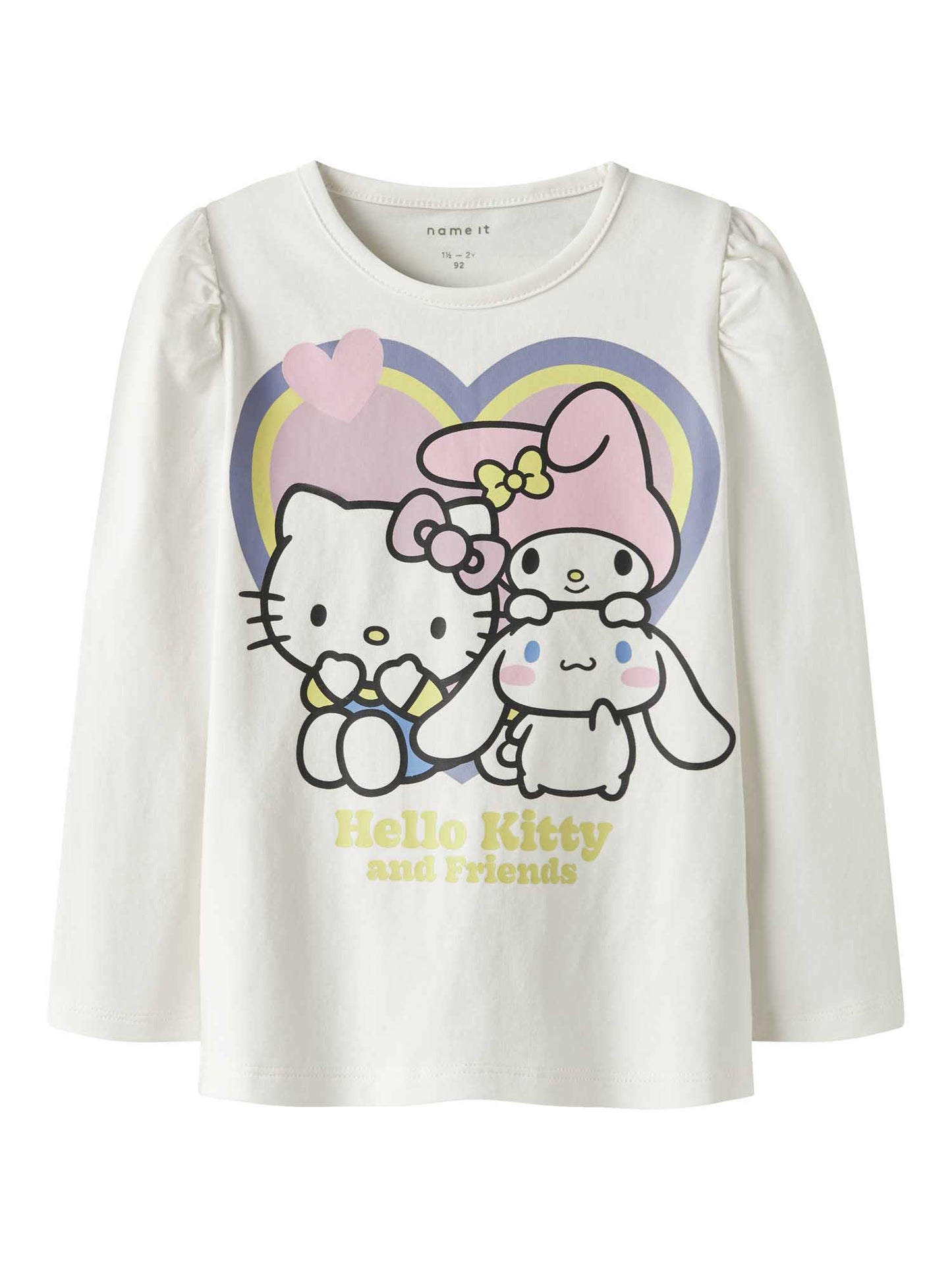 T-shirt in cotone Name It panna per bimbo e bimba