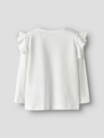 T-shirt unisex bambino con stampa Minnie in colore crema