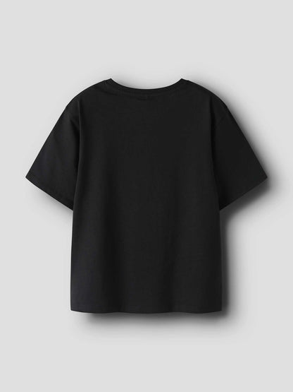 T-shirt nera unisex bambino con stampa Rolling Stones di Name It