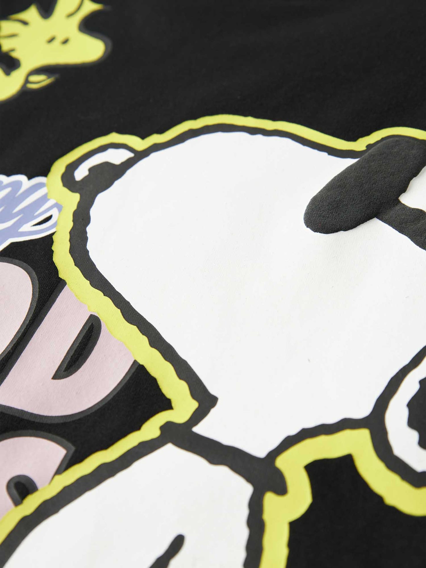 T-shirt unisex bambino Name It nera con stampa Snoopy giocosa