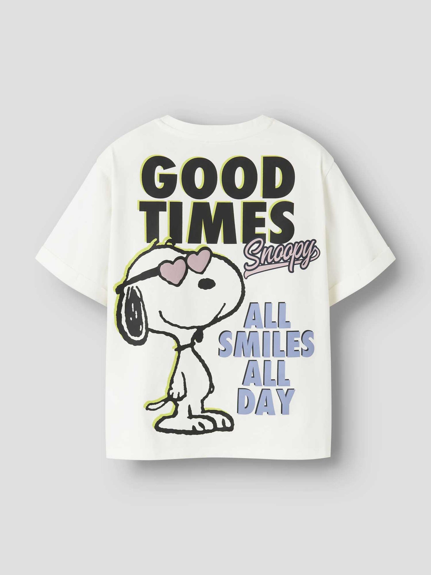 T-shirt unisex bambino Name It panna con stampa Snoopy