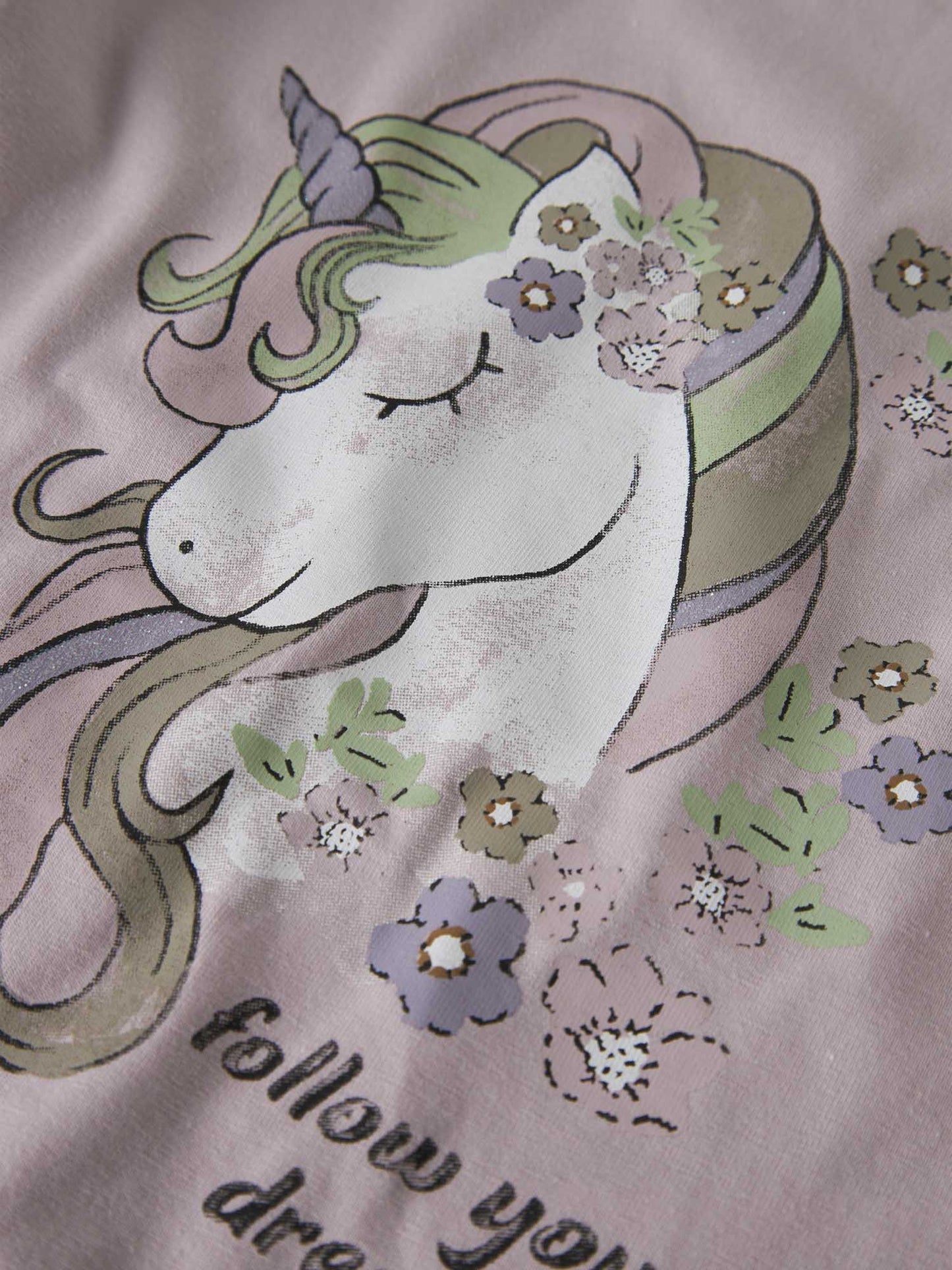 T-shirt maniche corte unisex bambino Name It Tulinea rosa con stampa