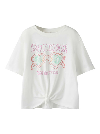 T-shirt maniche corte unisex bambino Name It panna