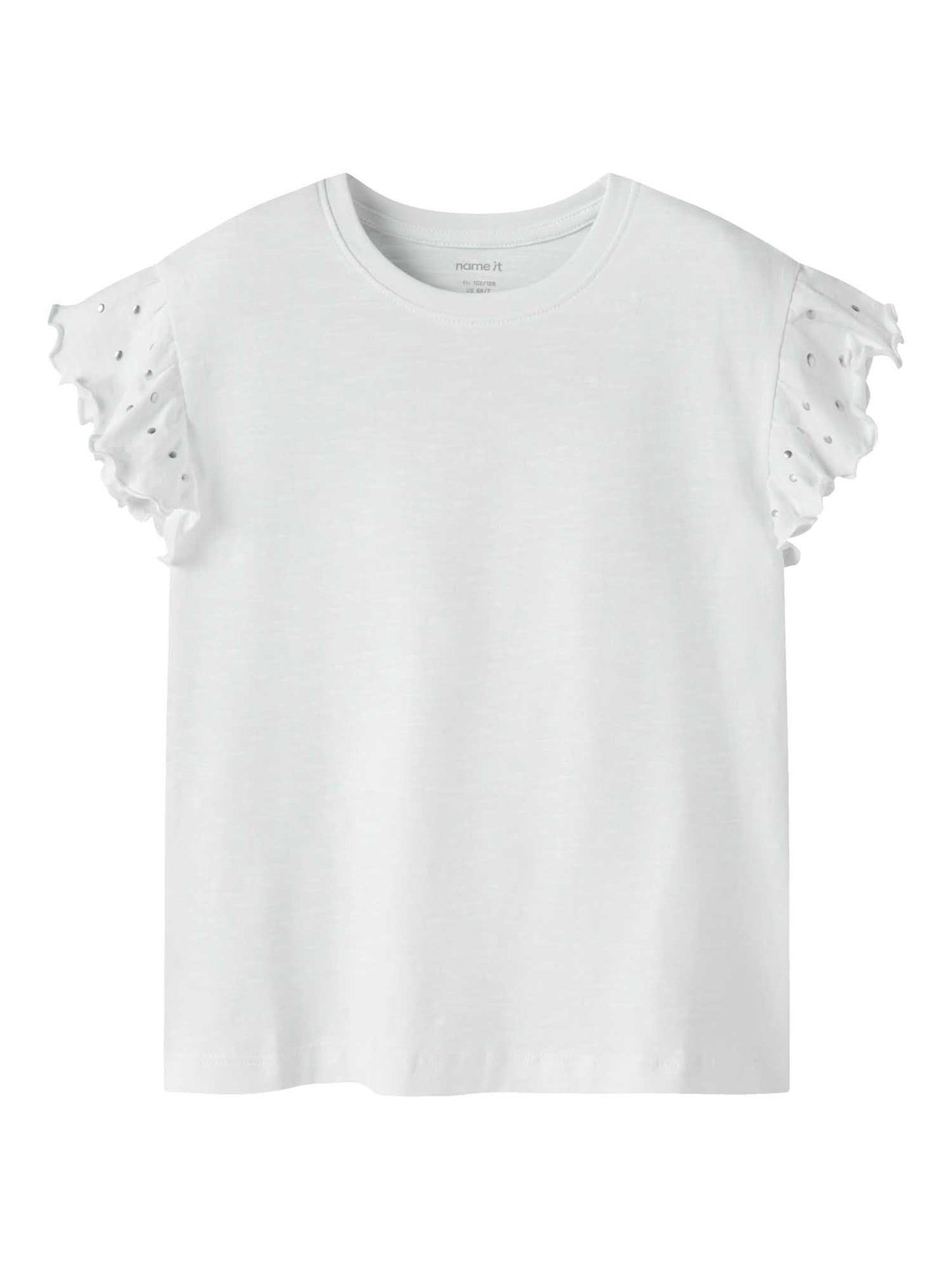 Name It T-shirt unisex da bambino modello Brigh in cotone bianco