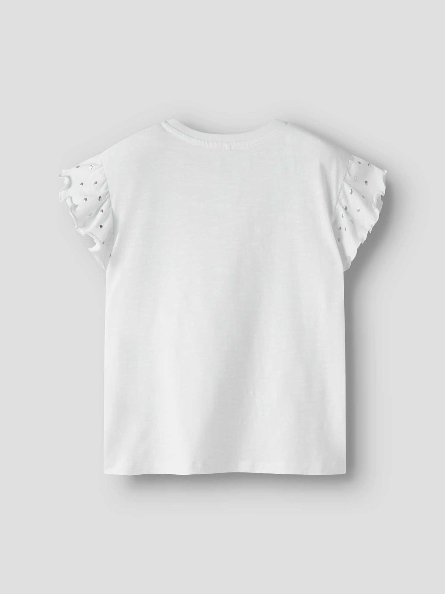 Name It T-shirt unisex da bambino modello Brigh in cotone bianco