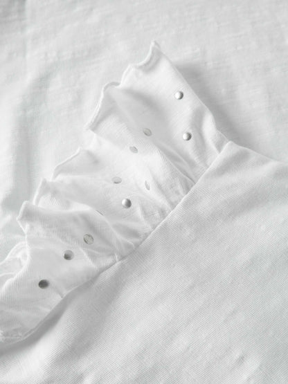 Name It T-shirt unisex da bambino modello Brigh in cotone bianco
