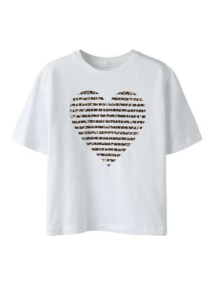 T-shirt bianca unisex bambino Name It G.Fahiraz