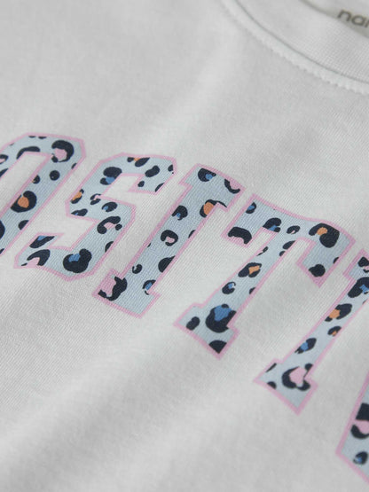 T-shirt bianca unisex bambino Name It in cotone