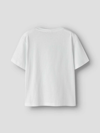 T-shirt bianca unisex bambino Name It in cotone