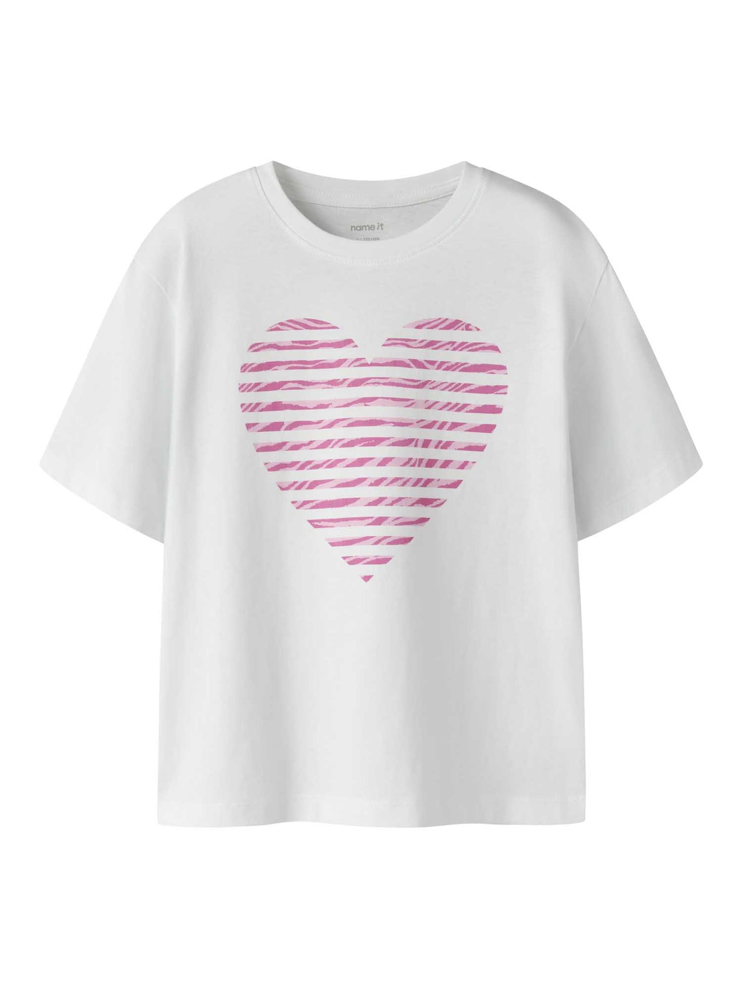 T-shirt maniche corte unisex bambino bianca Name It con fantasia zebra