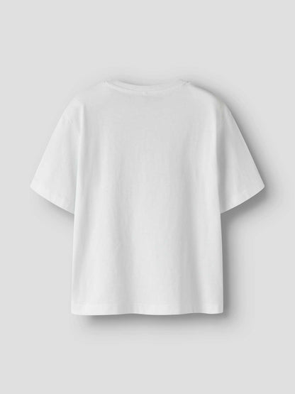 T-shirt maniche corte unisex bambino bianca Name It con fantasia zebra