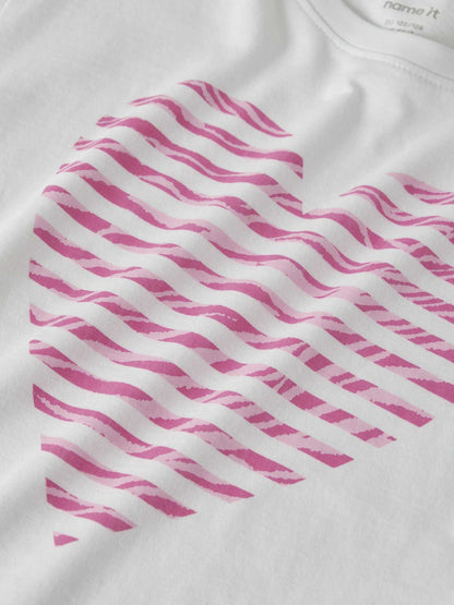 T-shirt maniche corte unisex bambino bianca Name It con fantasia zebra