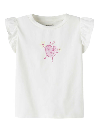 T-shirt maniche corte Name It in colore crema per bambino unisex