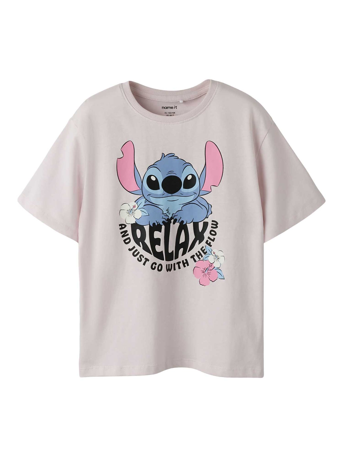 T-shirt rosa unisex bambino Name It, modello Afta Stitch
