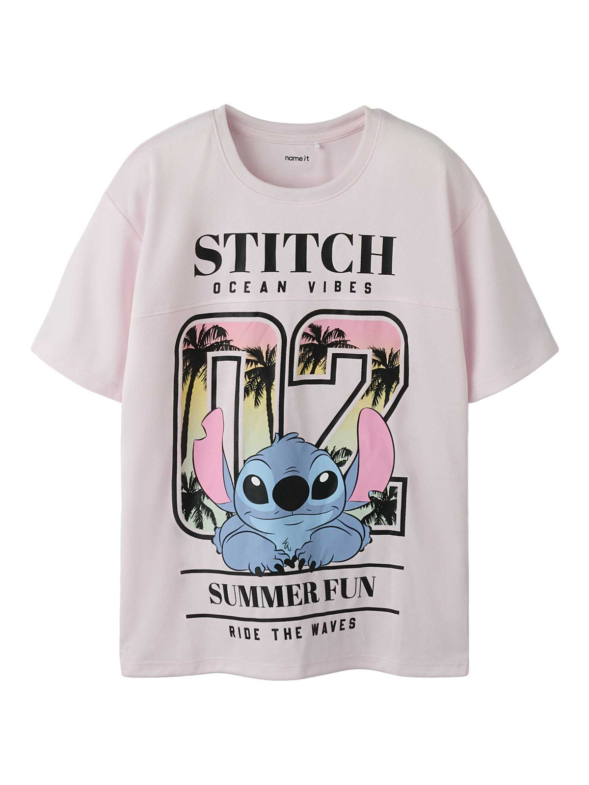 Name it afturi stitc t-shirt da bambino/a rosa