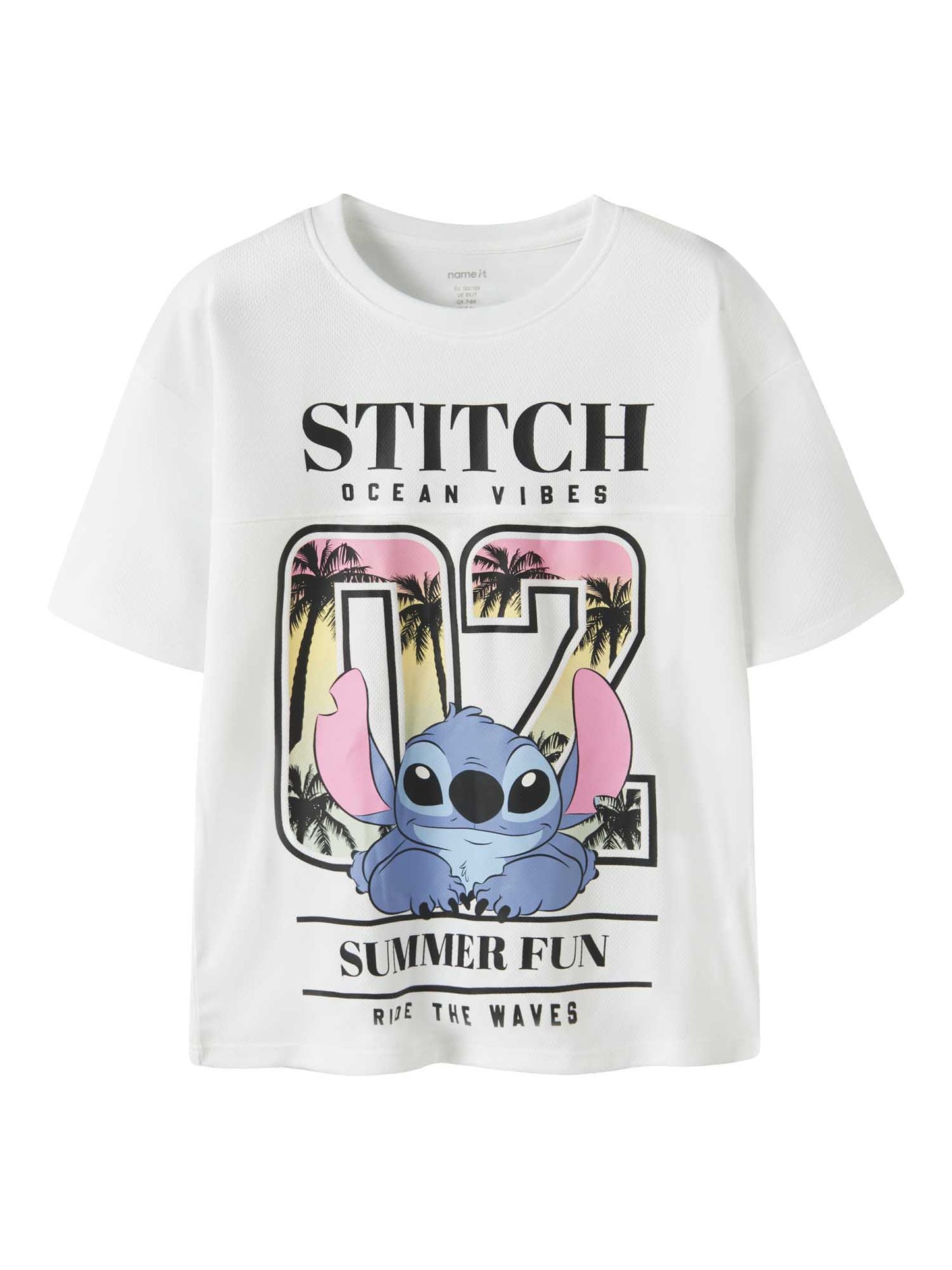 T-shirt unisex bambino bianca Name It per la primavera-estate