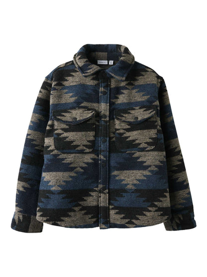 GIACCA CAMICIA OVERSHIRT LISOMME NAME IT DA BAMBINO NERO