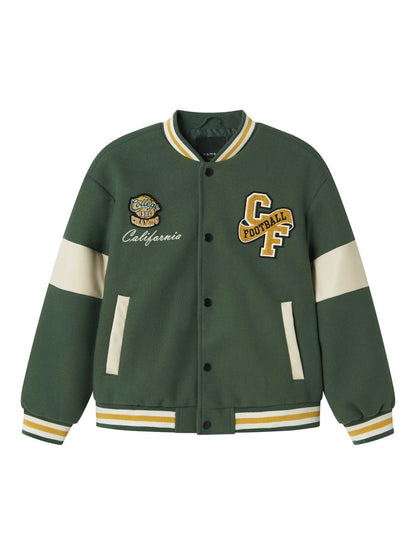 BOMBER MIKADO CON COLLO BASEBALL NAME IT DA RAGAZZO VERDE