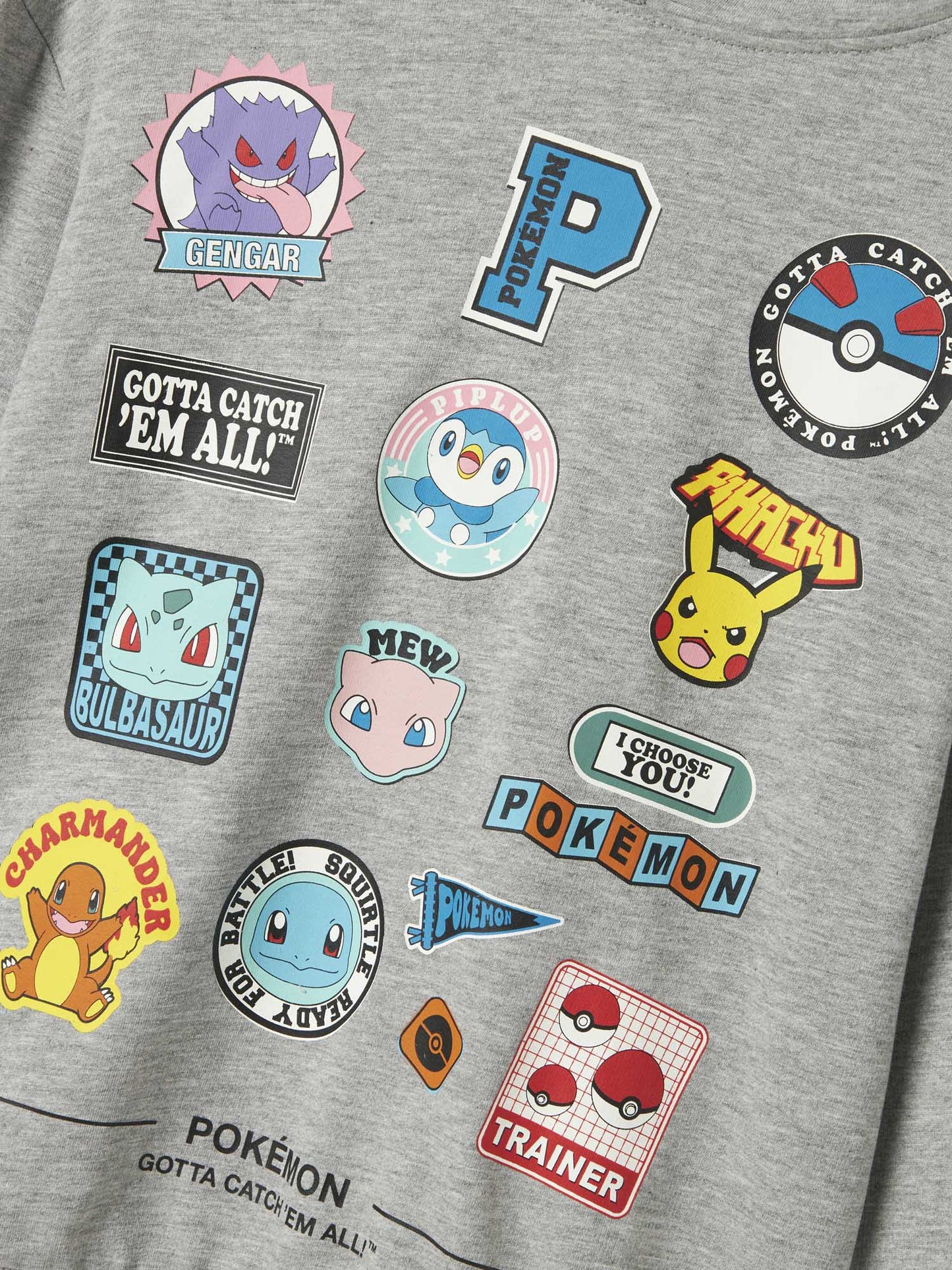 FELPA JIMM POKEMON NAME IT DA BAMBINO GRIGIO