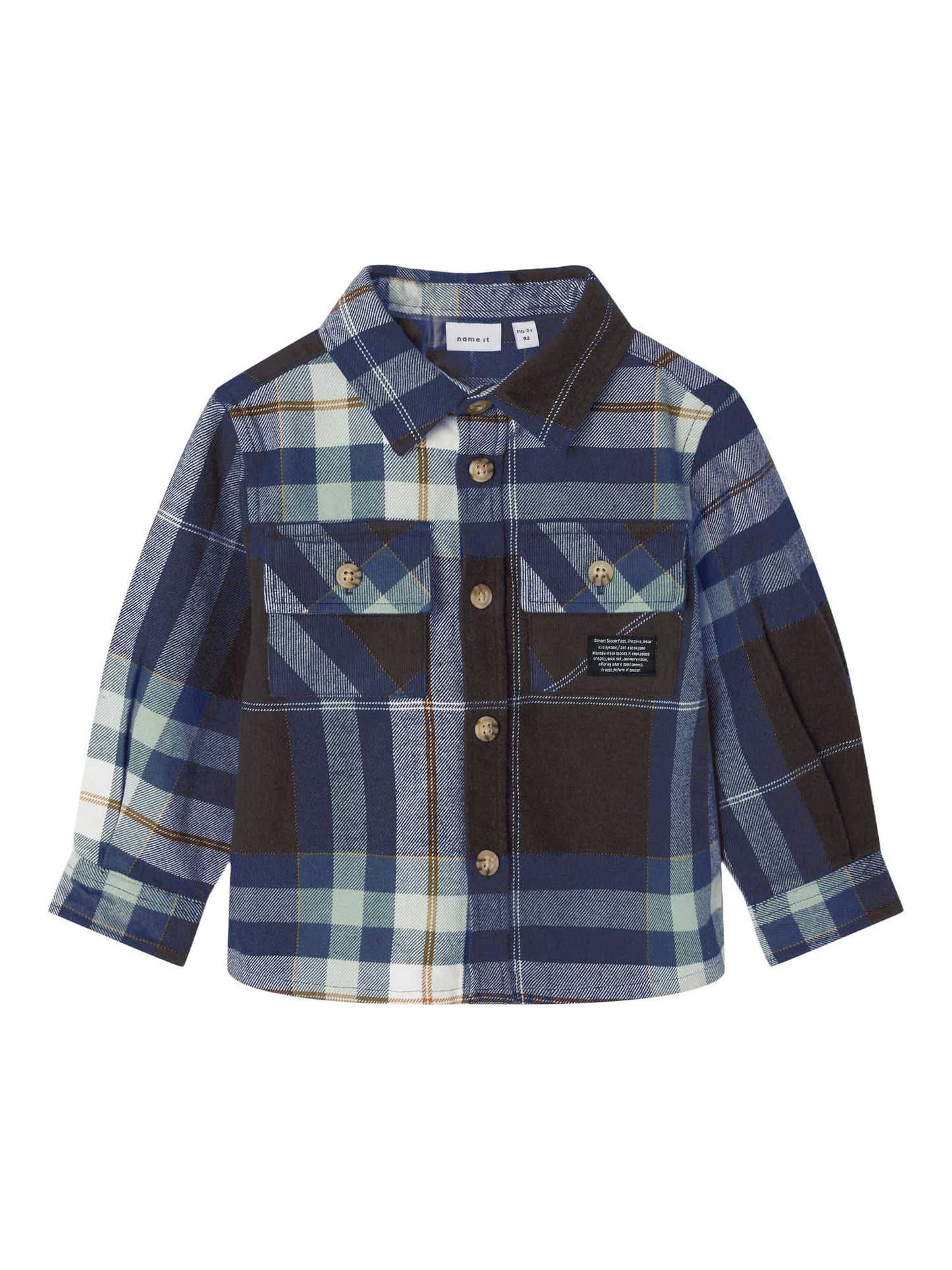 GIACCA CAMICIA OVERSHIRT NORRIS NAME IT DA BAMBINO BLU