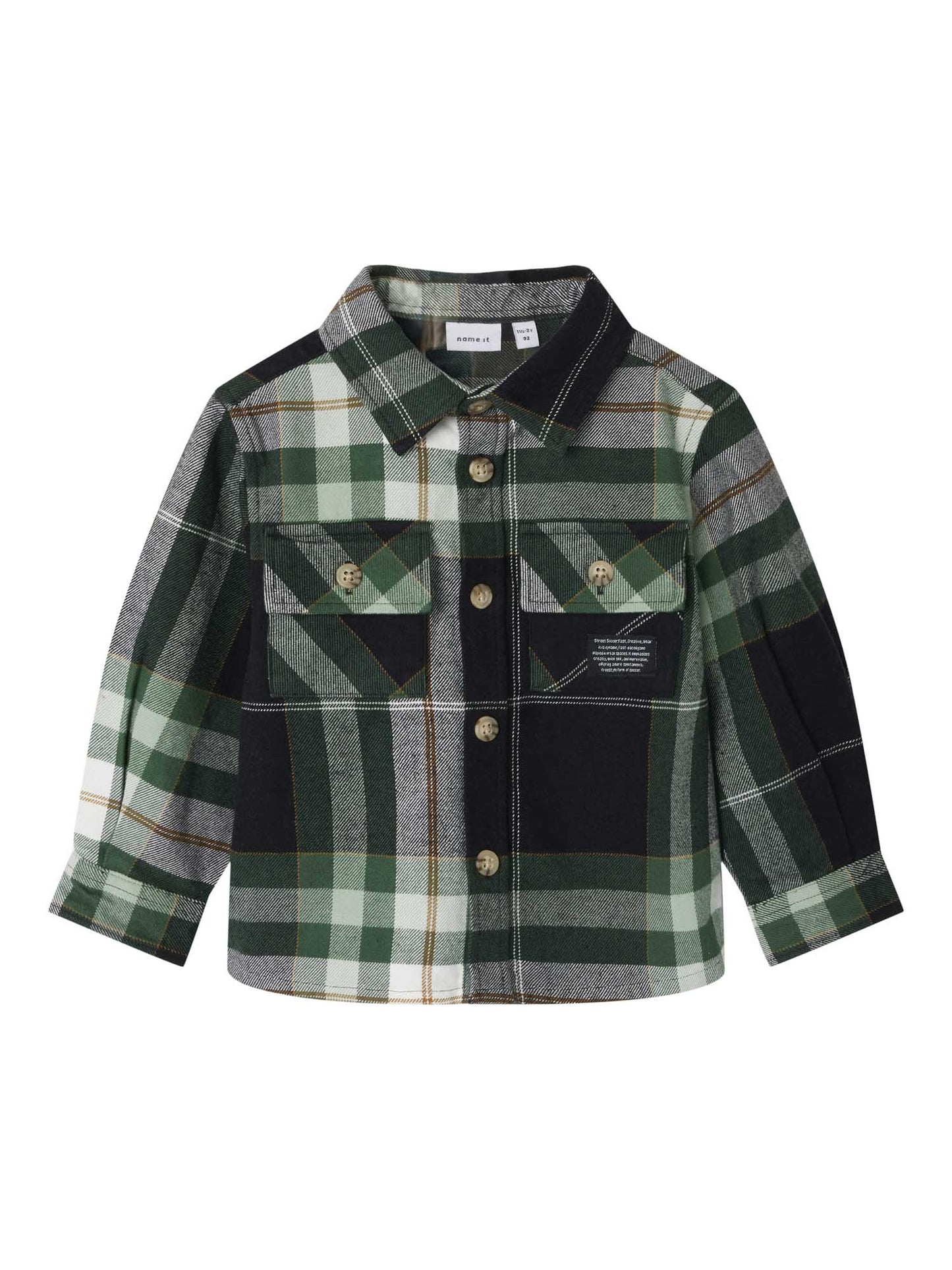 GIACCA CAMICIA OVERSHIRT NORRIS NAME IT DA BAMBINO VERDE
