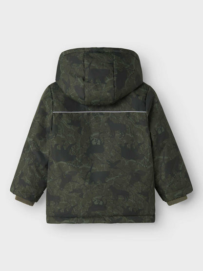 PARKA MACON NAME IT DA BAMBINO VERDE MIMETICO