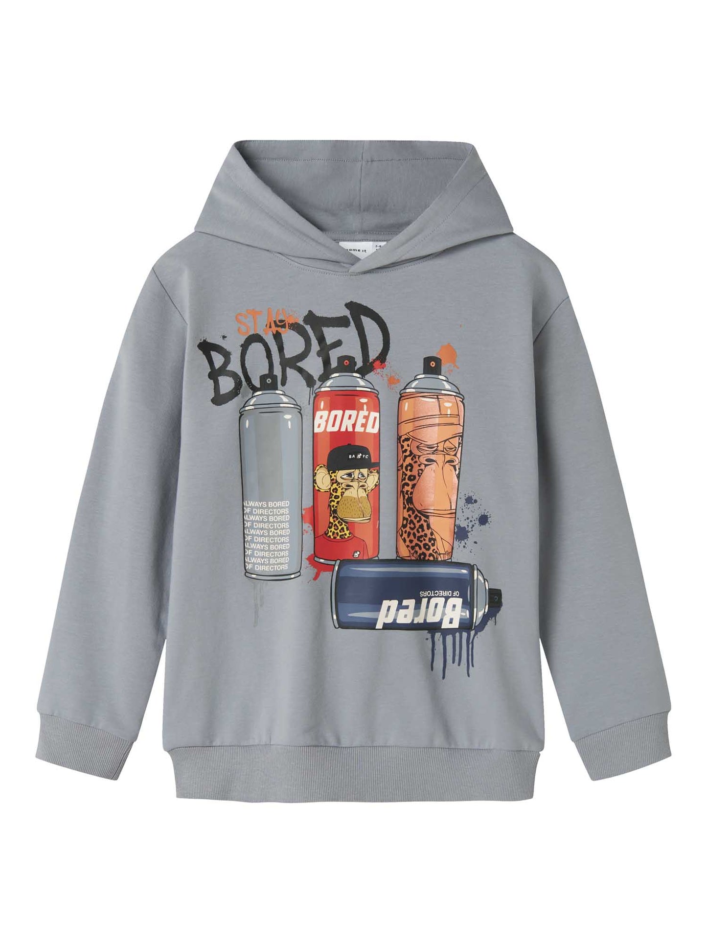 FELPA SAFE CON CAPPUCCIO NAME IT DA RAGAZZO GRIGIO