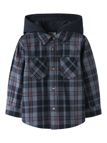 GIACCA OVERSHIRT RUSSEL CON CAPPUCCIO NAME IT DA BAMBINO BLU