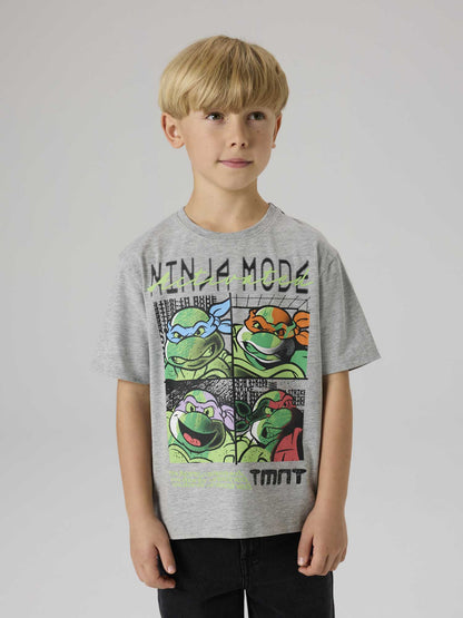 T-shirt unisex bambino Name It con stampa Ninja Turtles grigia