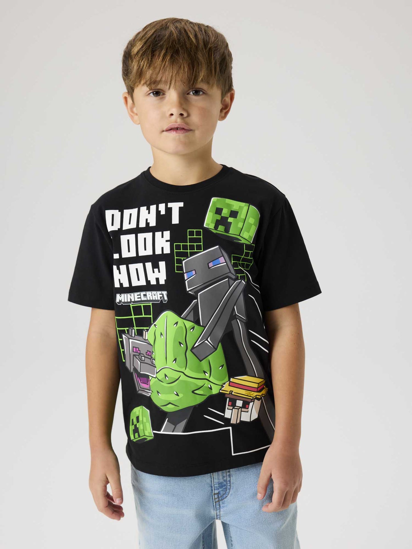 T-shirt Minecraft Name It unisex adulto in nero