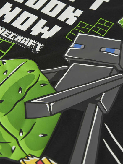 T-shirt Minecraft Name It unisex adulto in nero