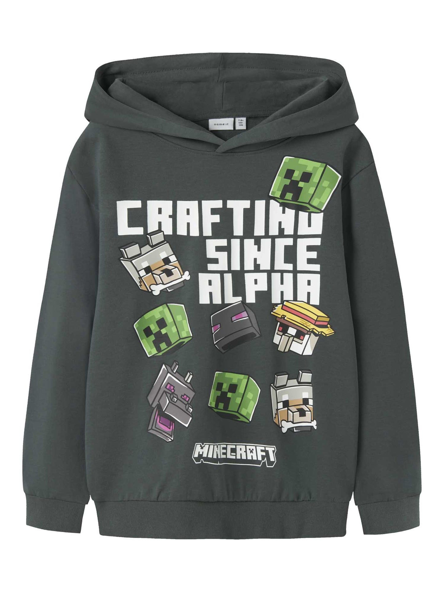 Felpa con cappuccio Urban Chic verde unisex bambino di Name It