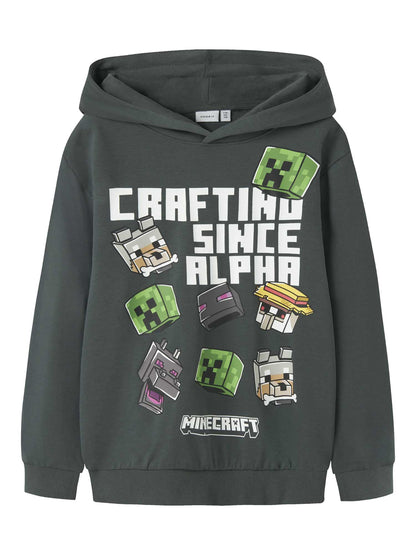 Felpa con cappuccio Urban Chic verde unisex bambino di Name It