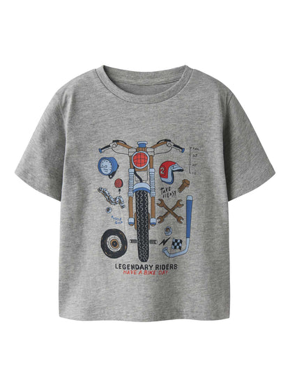 T-shirt maniche corte Name It in cotone per bambino unisex grigia