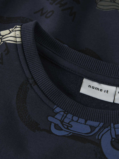 Felpa Name It Nmmbrett blu navy unisex bambino comoda e versatile