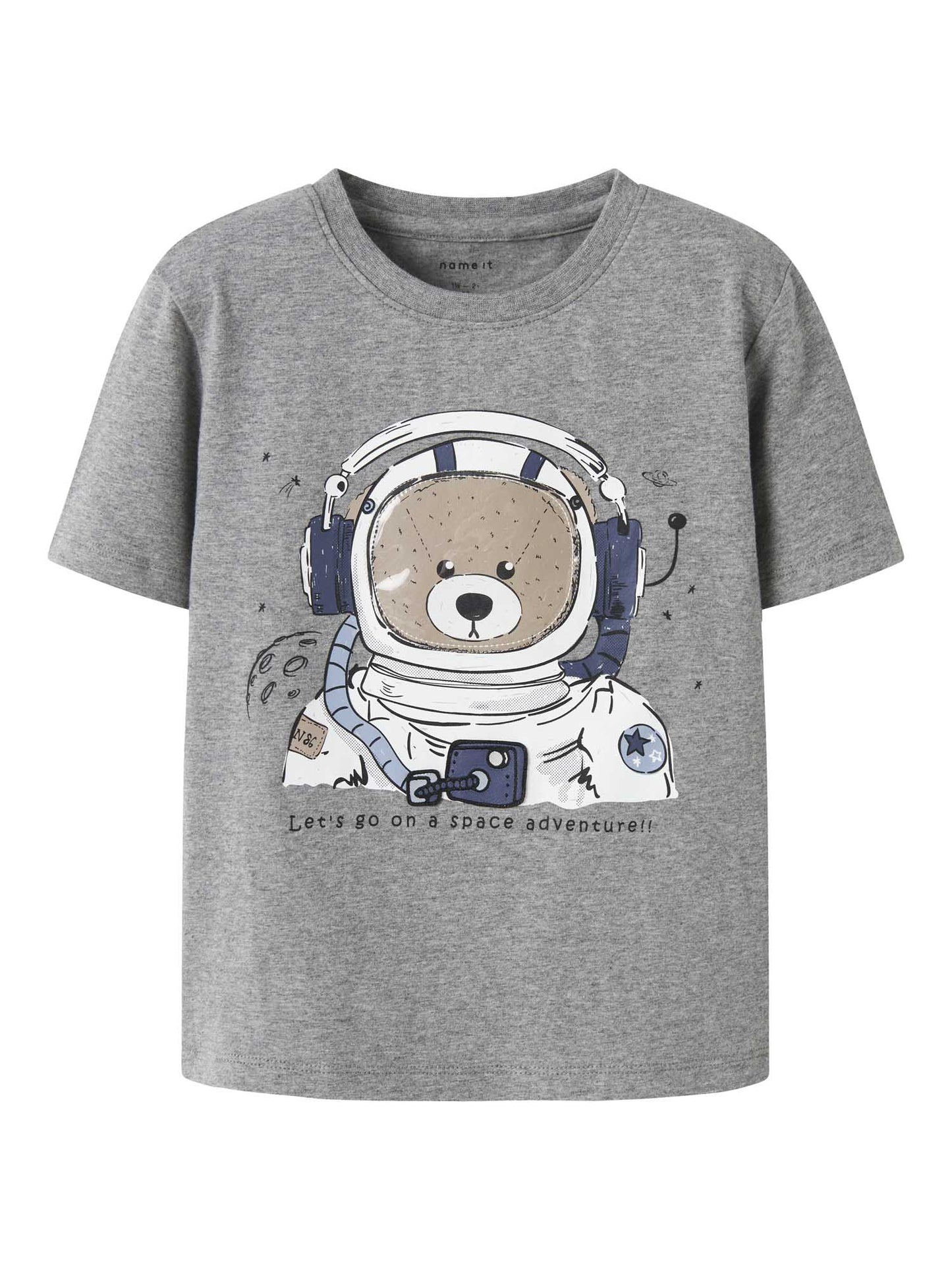 T-shirt grigia da bambino/a Name It in cotone morbido