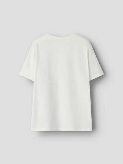 T-shirt Name It Cloud in cotone panna per bambino e bambina