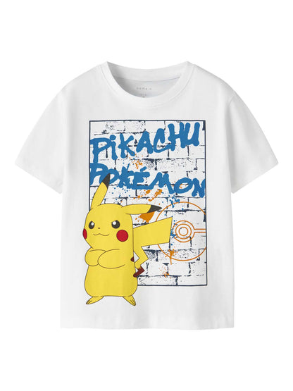 T-shirt maniche corte unisex bambino bianca Name It Brigh