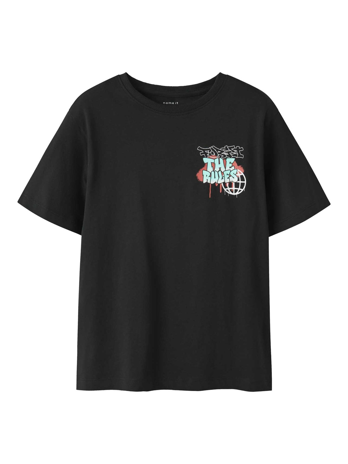 Name It B.Flynn, t-shirt nera unisex bambino