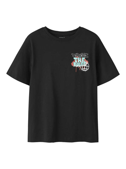 Name It B.Flynn, t-shirt nera unisex bambino