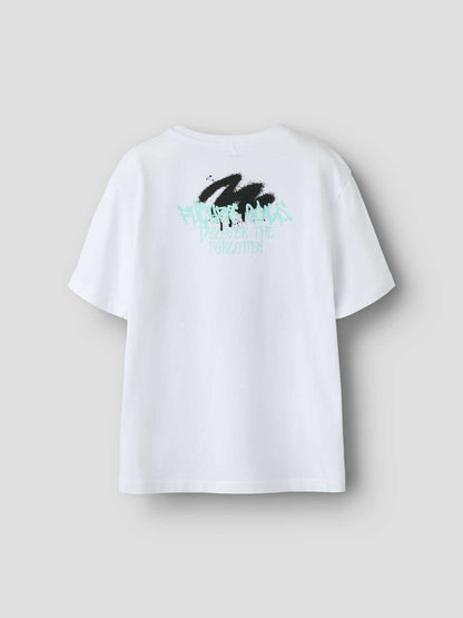 T-shirt maniche corte bianca per bambino unisex Name It Brigh