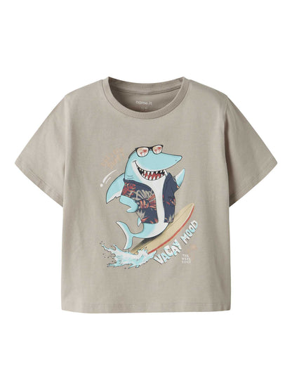 T-shirt beige per bambino e bambina Name It