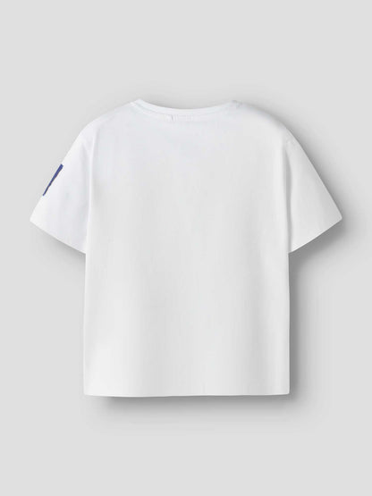 T-shirt unisex bambino bianca Name It Ajit Spider
