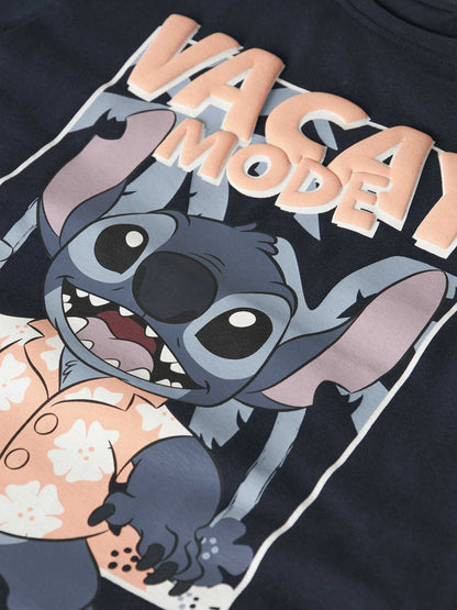 T-shirt blu Name It Anto Stitch per bambino unisex
