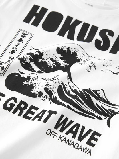 Name it mesh hokusai t-shirt da bambino/a bianco