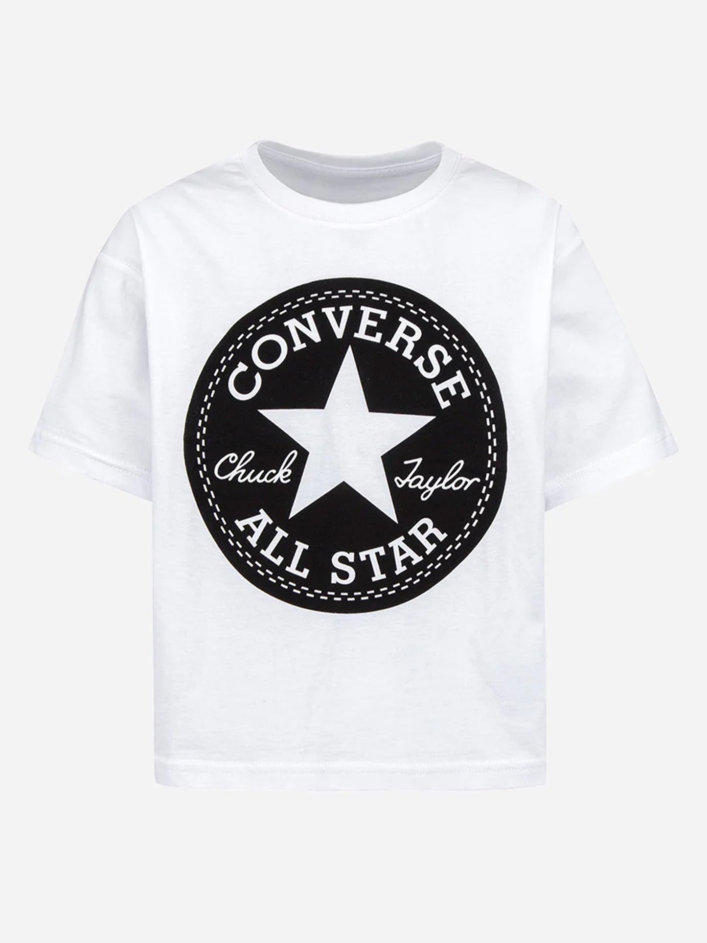 T-SHIRT BASIC CON STAMPA CONVERSE ALL STAR DA BAMBINA BIANCO