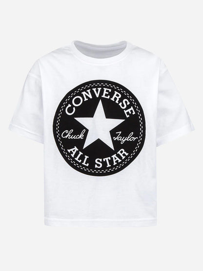 T-SHIRT BASIC CON STAMPA CONVERSE ALL STAR DA BAMBINA BIANCO