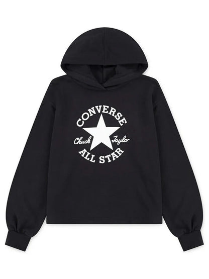 FELPA LOOSE FIT CONVERSE ALL STAR DA BAMBINA NERO