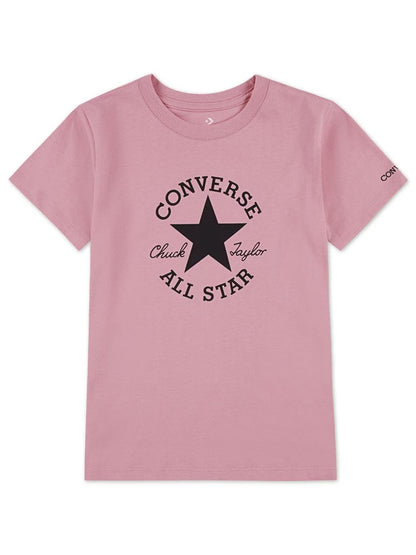 T-shirt Converse fucsia per bimbo/a, maniche corte